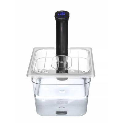 Víko pro polykarbonátové GN nádoby s výřezem pro sous-vide cirkulátor, HENDI, GN 1/2, Průhledná, 265x325mm | 864210